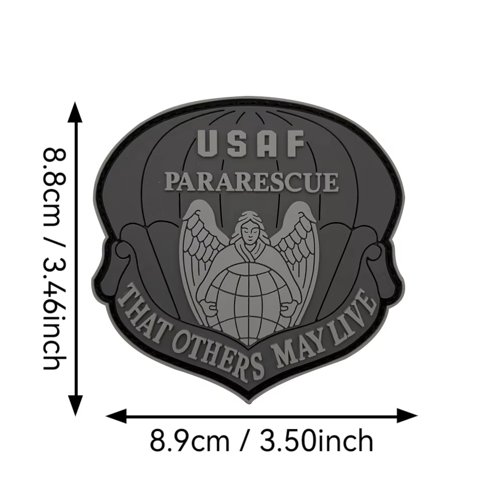 Parche táctico PVC 3D Pararescue USAF Arcángel Michael – Militar - imagen 2
