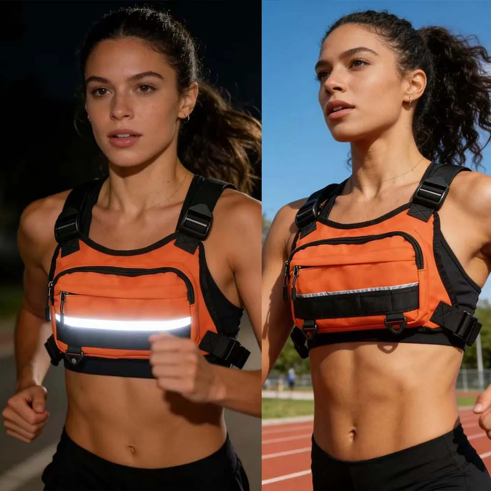 Bolsa de pecho deportiva con cremallera para carrera y senderismo - imagen 5