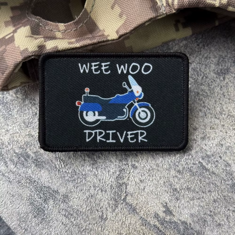 Parche táctico militar motocicleta con velcro – Wee Woo Driver - imagen 5