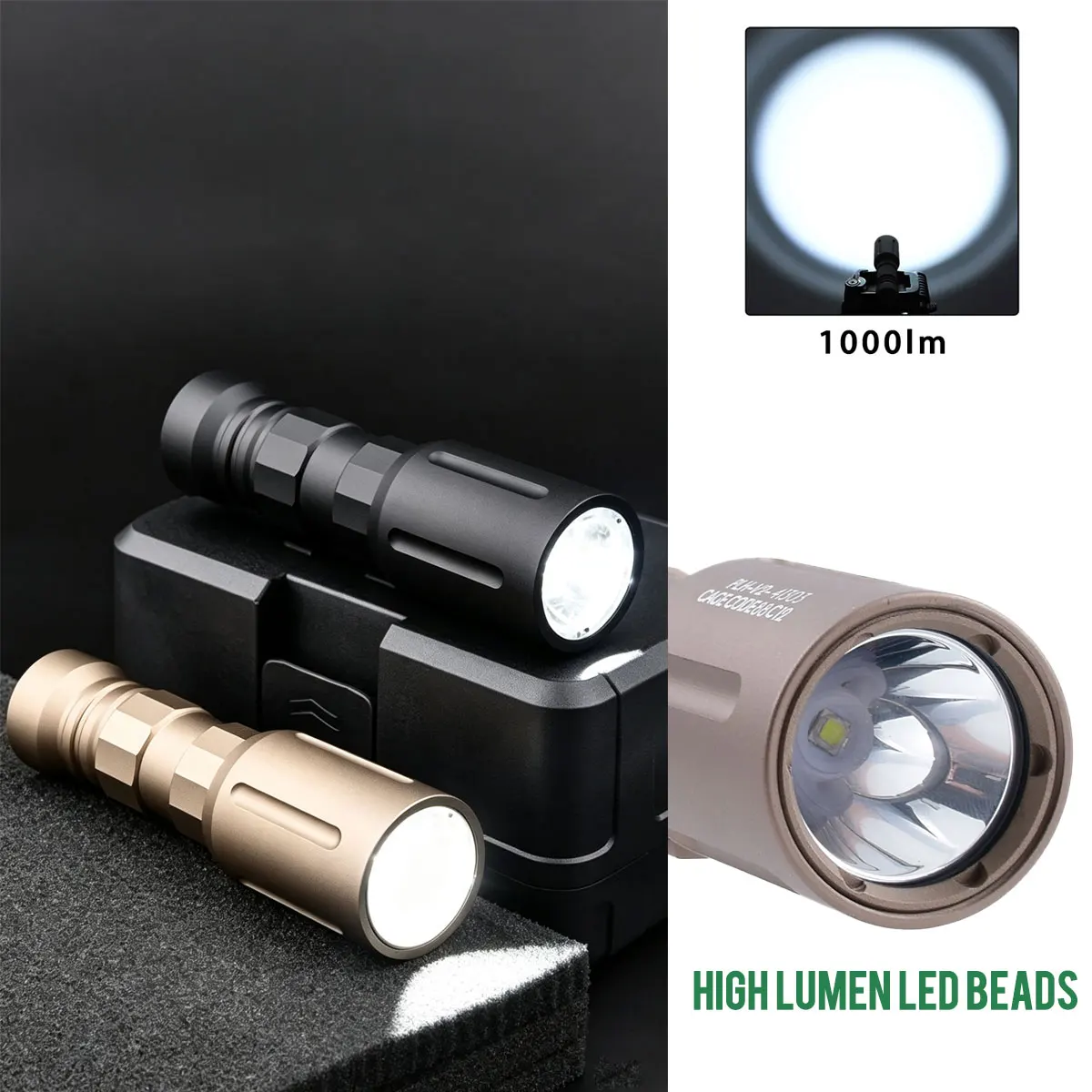 Linterna táctica PLH-V2 Scout Light de 1300 lúmenes para Picatinny - imagen 3