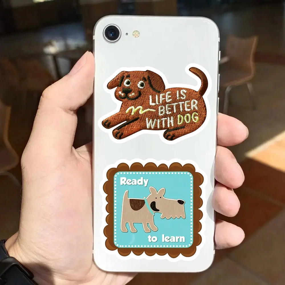 Pegatinas animales bordado – Calcomanías PVC impermeable álbum recortes