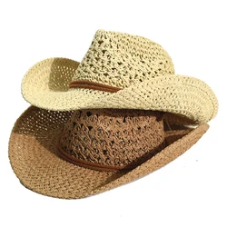 Sombrero de paja fedora Panama de ala ancha unisex