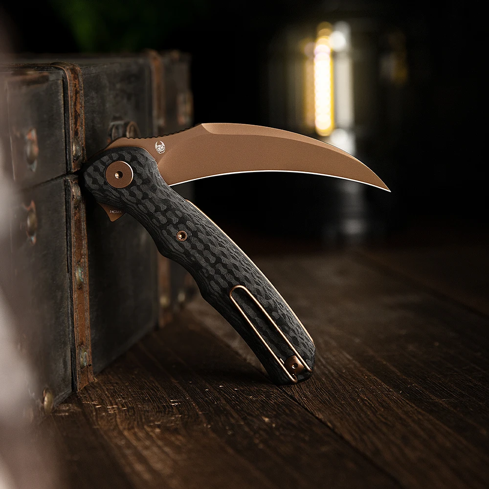 Lacerta TRIVISA cuchillo plegable EDC con mango G10 – camping - imagen 5
