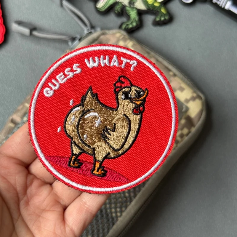 Parche Bordado "¿Adivina qué?" Divertido, Insignia Táctica de Moral, con Gancho y Bucle, Accesorios Decorativos para Ropa y Mochilas, Adhesivos, Brazalete - imagen 2