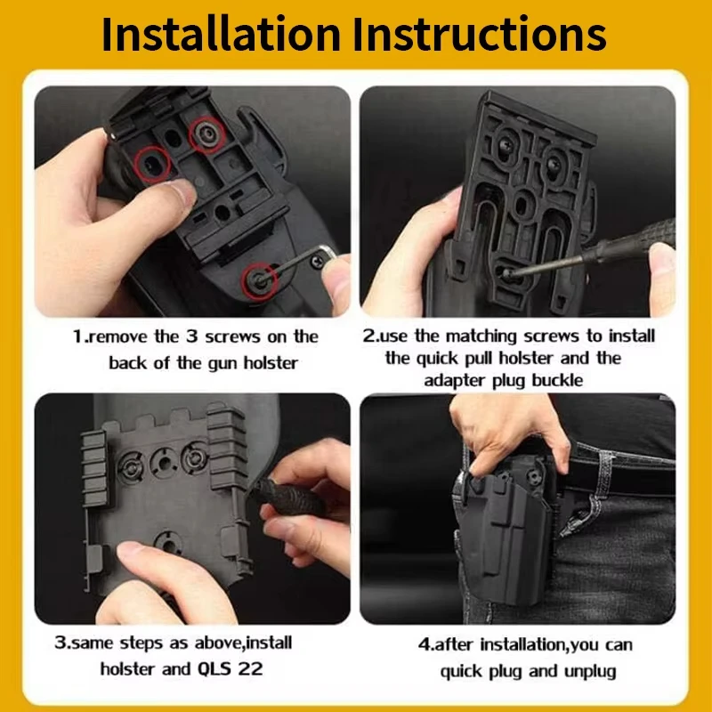 Funda táctica de pierna con anclaje QLS y anilla para cinturón - imagen 3