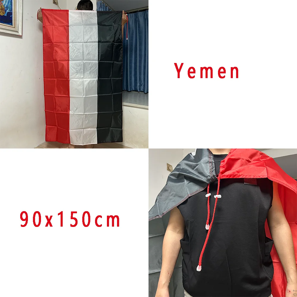 Bandera táctica Yemen tipo chal de poliéster alta calidad