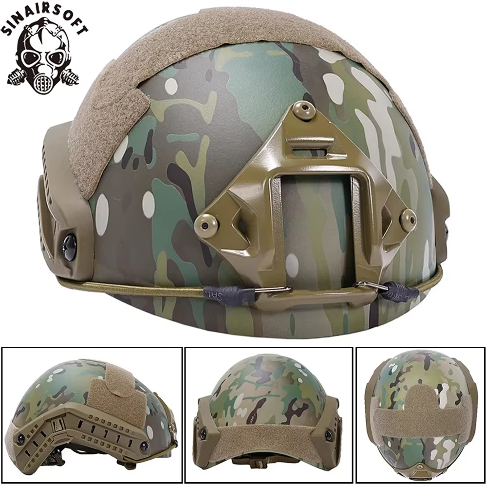 SINAIRSOFT MH Casco Táctico Rápido ABS Camuflaje Airsoft Exteriores - imagen 2