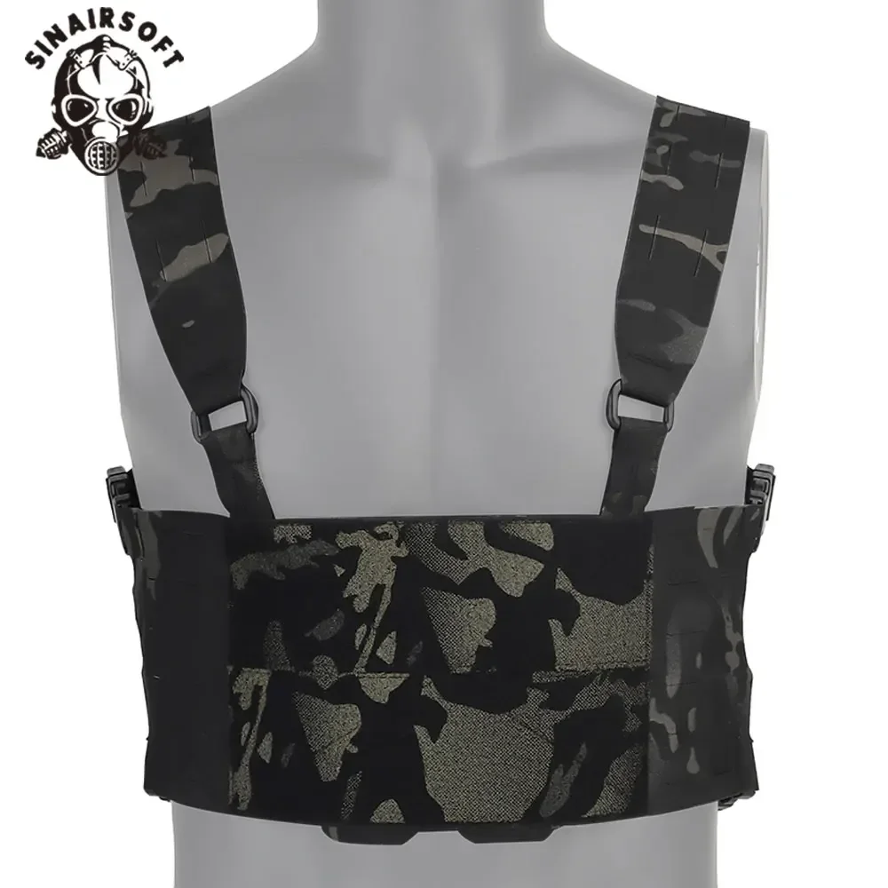 SINAIRSOFT chaleco táctico MOLLE corte láser soporte pecho extendido - imagen 3