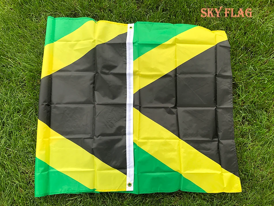 SKY FLAG Bandera Nacional de Jamaica 90x150 cm Poliéster Colgante - imagen 3