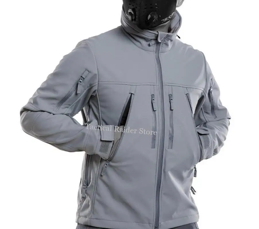 Chaqueta táctica softshell impermeable cortavientos hombre exteriores