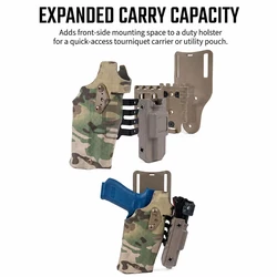 Adaptador MOLLE ajustable para soporte táctico de funda de pistola