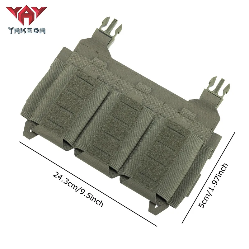 YAKEDA porta cargadores táctico triple elástico anti-IR mate - imagen 3