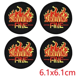 Parches termoadhesivos bordados animales con estilo flame para ropa
