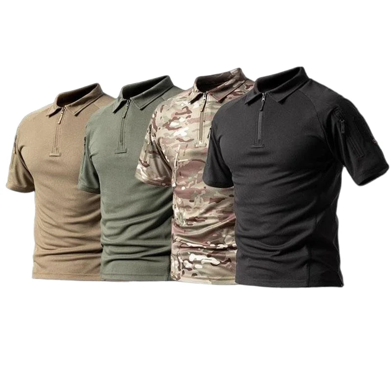 Camiseta táctica de secado rápido con bolsillos y transpirable - imagen 2
