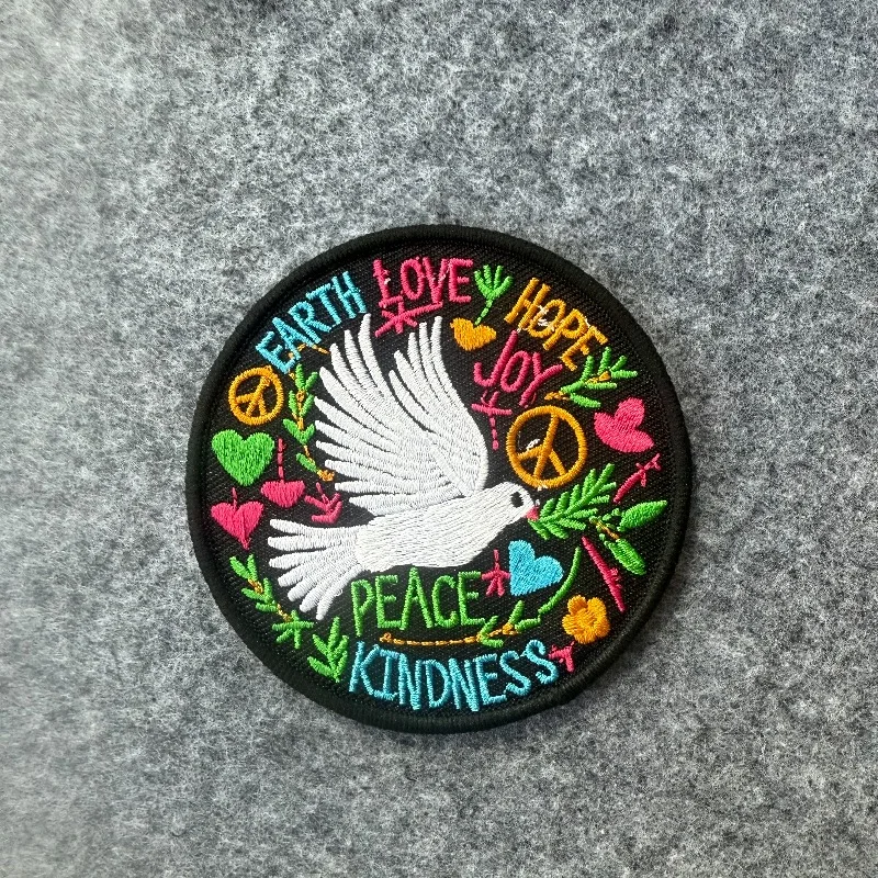 Parche táctico bordado paloma Paz y Amor símbolo esperanza - imagen 3