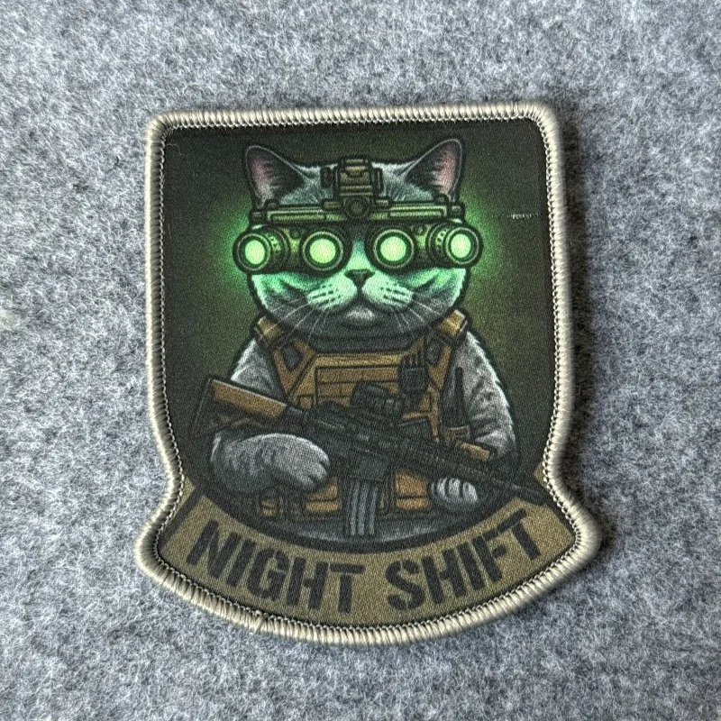 Parche táctico gancho y bucle insignia de gato para airsoft - imagen 5