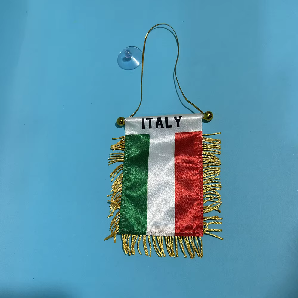 Bandera de Italia para coche, poliéster impresa por ambos lados - imagen 3