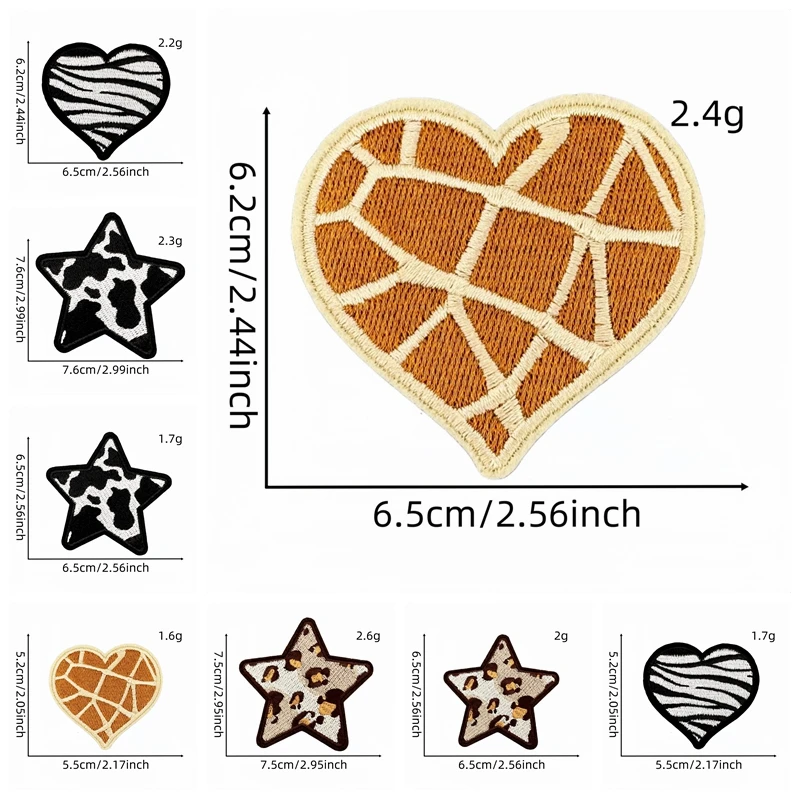 Parche táctico corazón estrella leopardo – Velcro o coser - imagen 3
