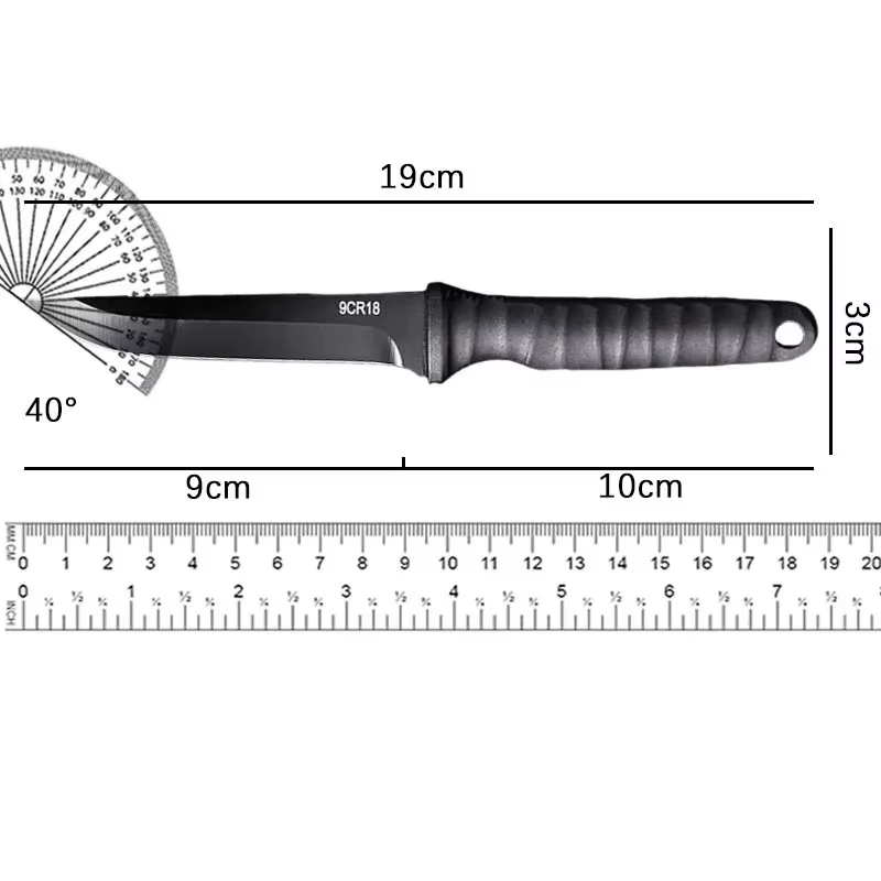 Cuchillo deshuesar acero inoxidable 5Cr15Mov con funda pesca camping - imagen 3