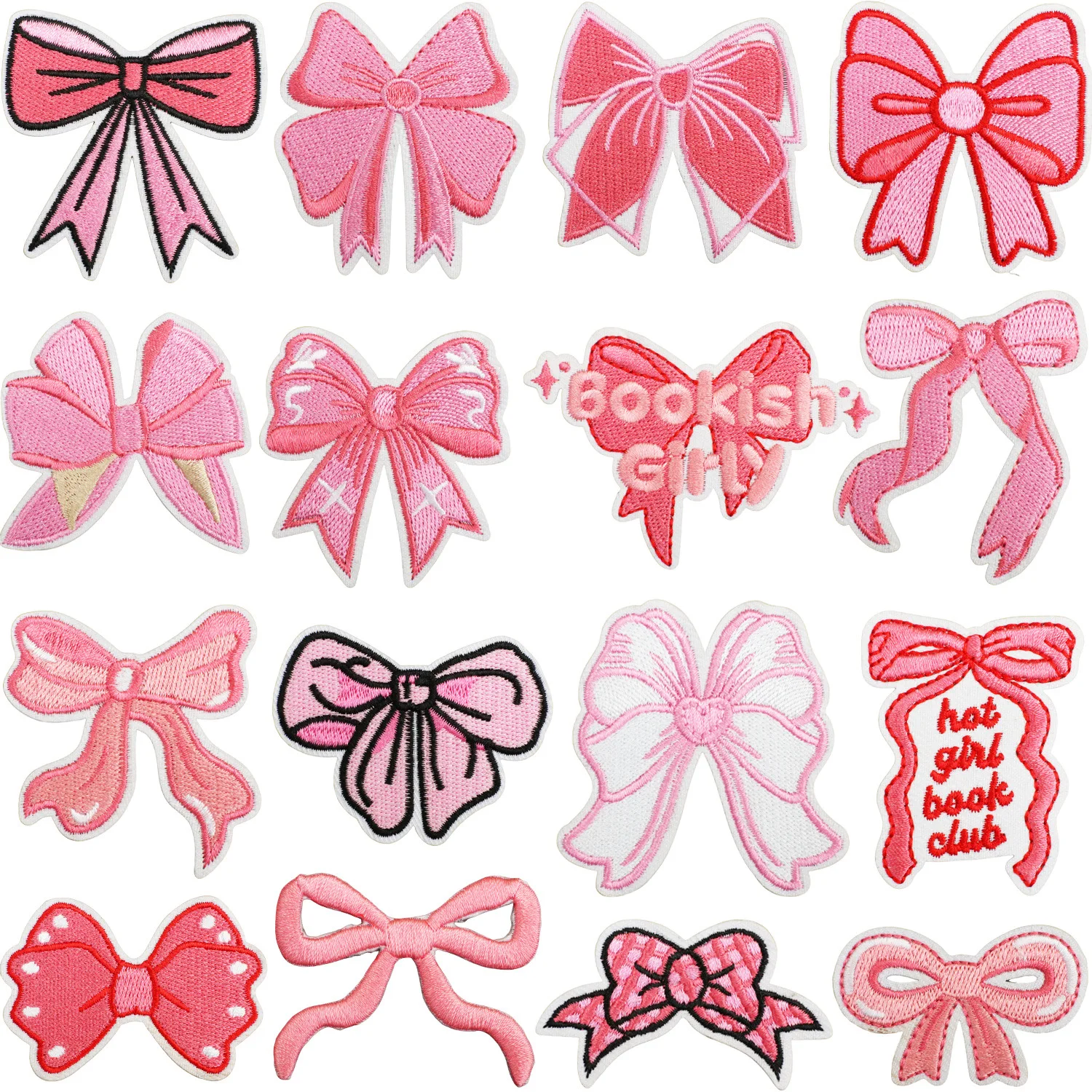 Parche bordado termoadhesivo lazo rosa para planchar y coser - imagen 5