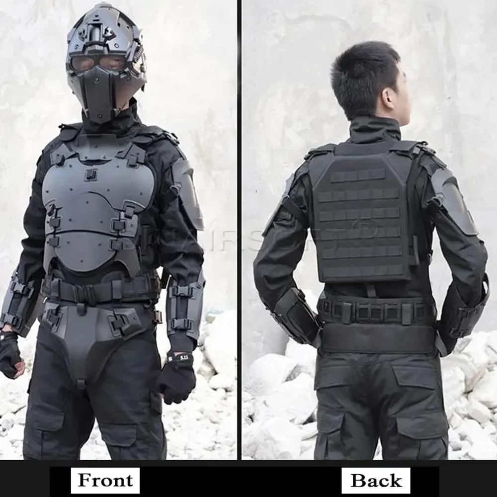 Chaleco táctico paintball protecciones extraíbles codera peto - imagen 2
