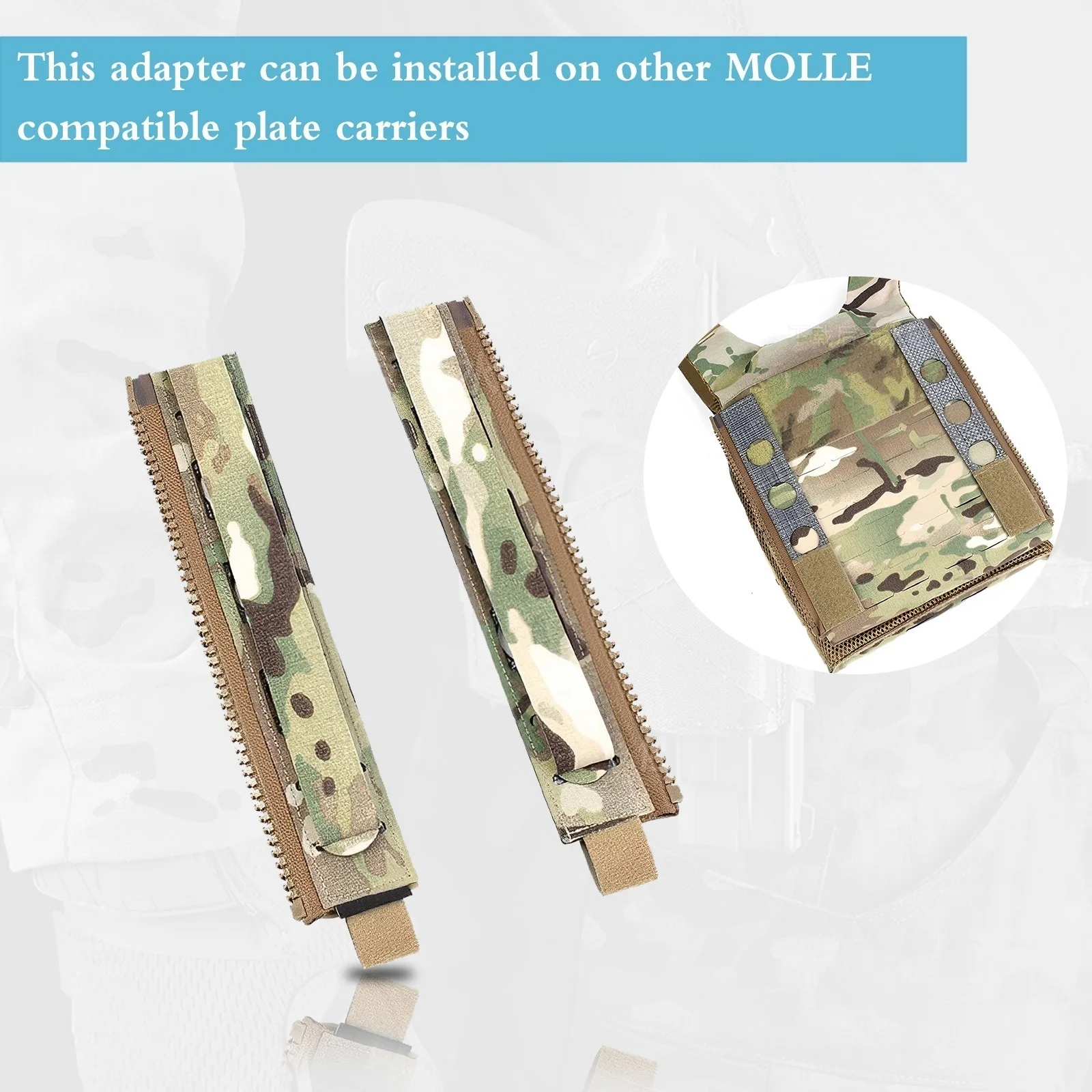 Adaptadores MOLLE para panel trasero con cremalleras laterales - imagen 3