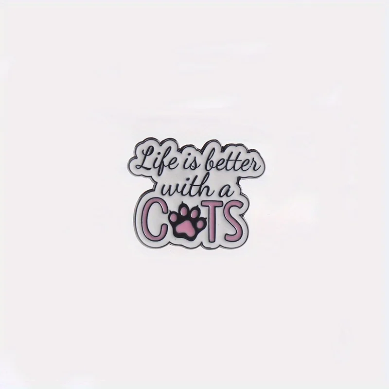 Insignia metálica esmaltada gato dibujos animados – para mochila - imagen 4