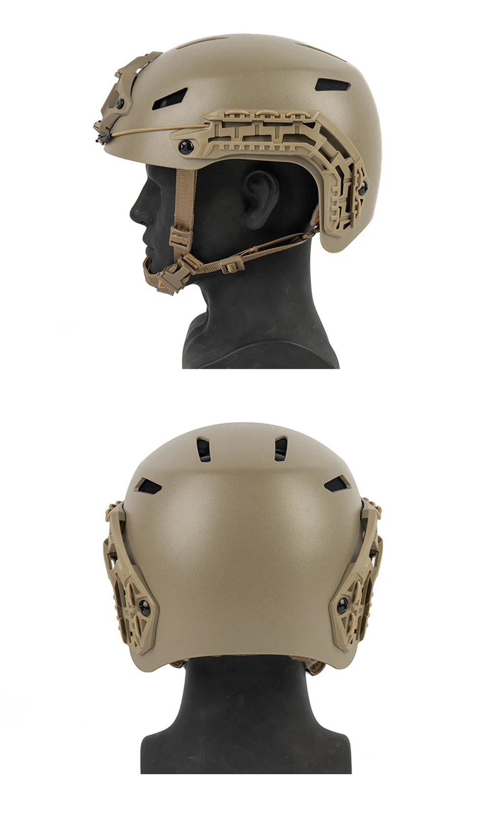 Casco en tonos OD y detalles