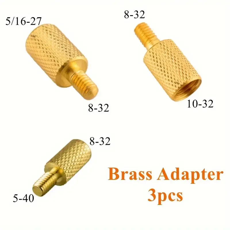 Adaptadores de rosca para varilla de limpieza de pistola latón 3 uds - imagen 2