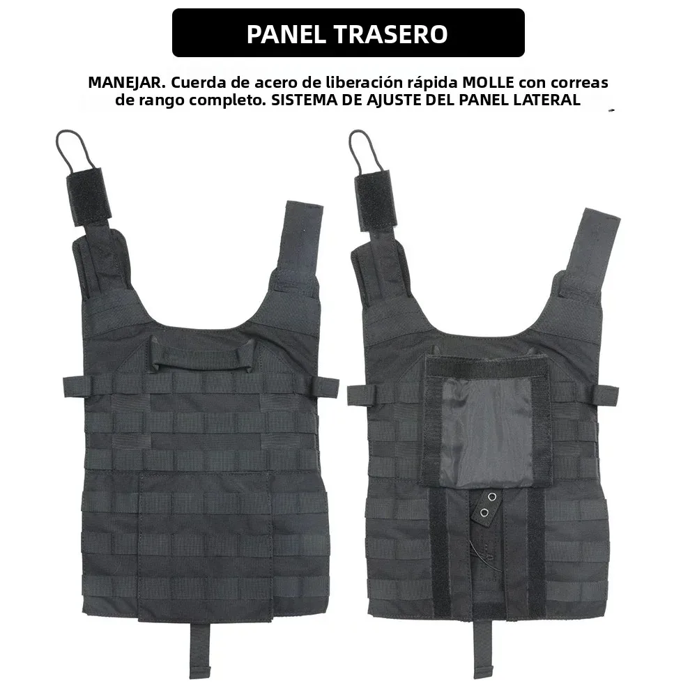 SINAIRSOFT chaleco táctico MOLLE portaplacas con bolsas revistas - imagen 3