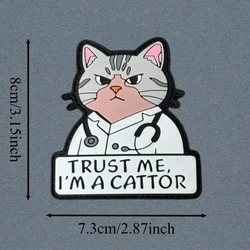 Parche táctico PVC Cattor gato con velcro para mochila