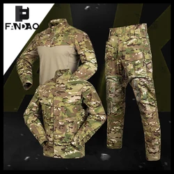 Uniforme táctico camuflaje hombre 3 piezas manga larga Airsoft Paintball