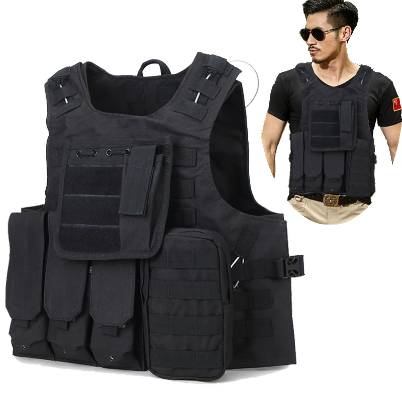 Chaleco táctico MOLLE para uso militar - camuflaje, caza y Airsoft