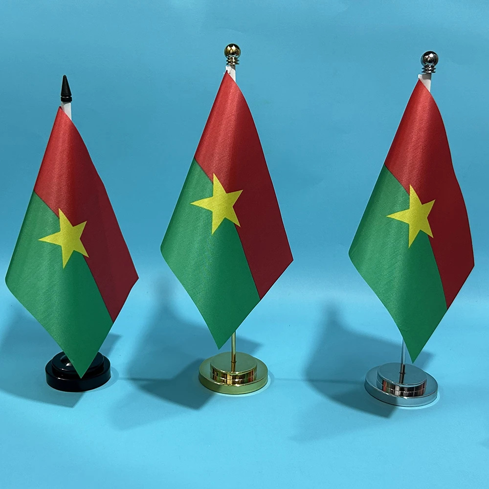 Bandera nacional Burkina Faso de poliéster para escritorio - imagen 3