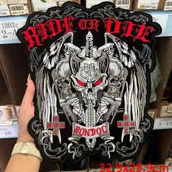 Parche táctico bordado motociclista Punk termoadhesivo para chaqueta