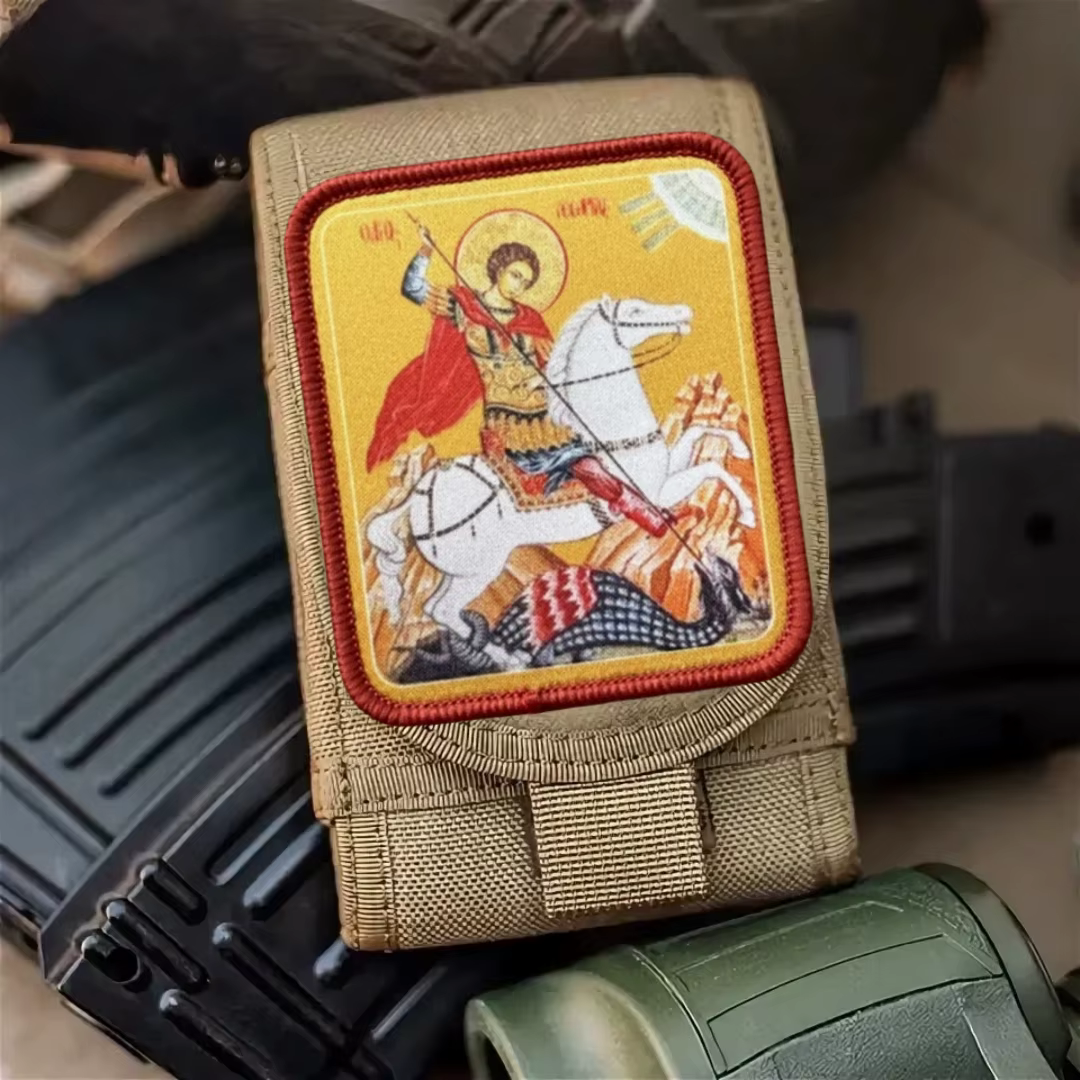 Parche táctico San Jorge – Insignia moral velcro para mochila militar - imagen 2