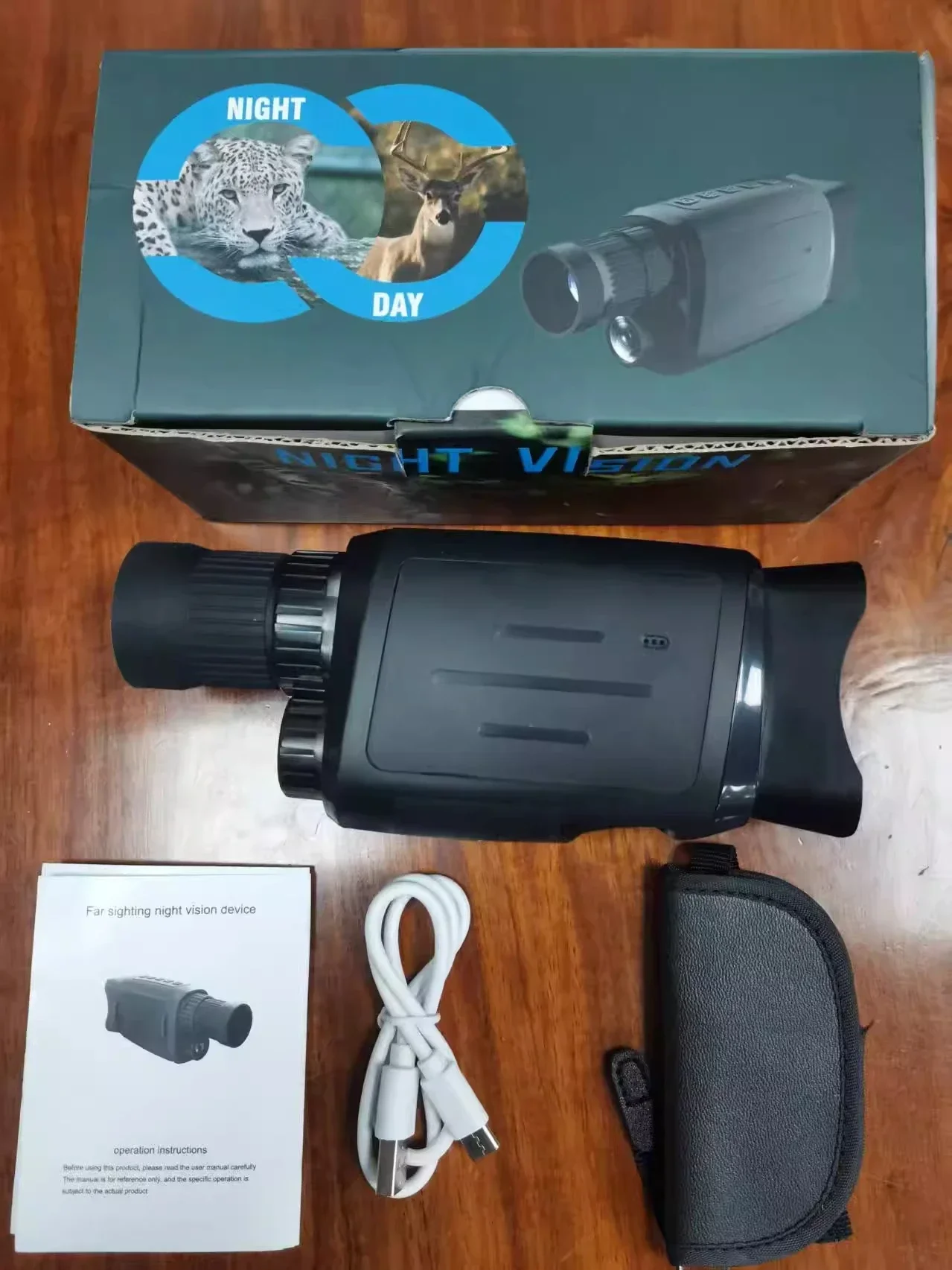 Vista del monocular y pantalla