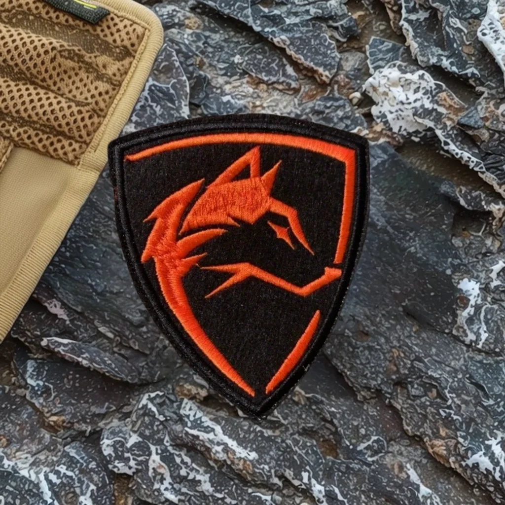 Parche táctico zorro bordado base velcro para chaleco militar - imagen 2