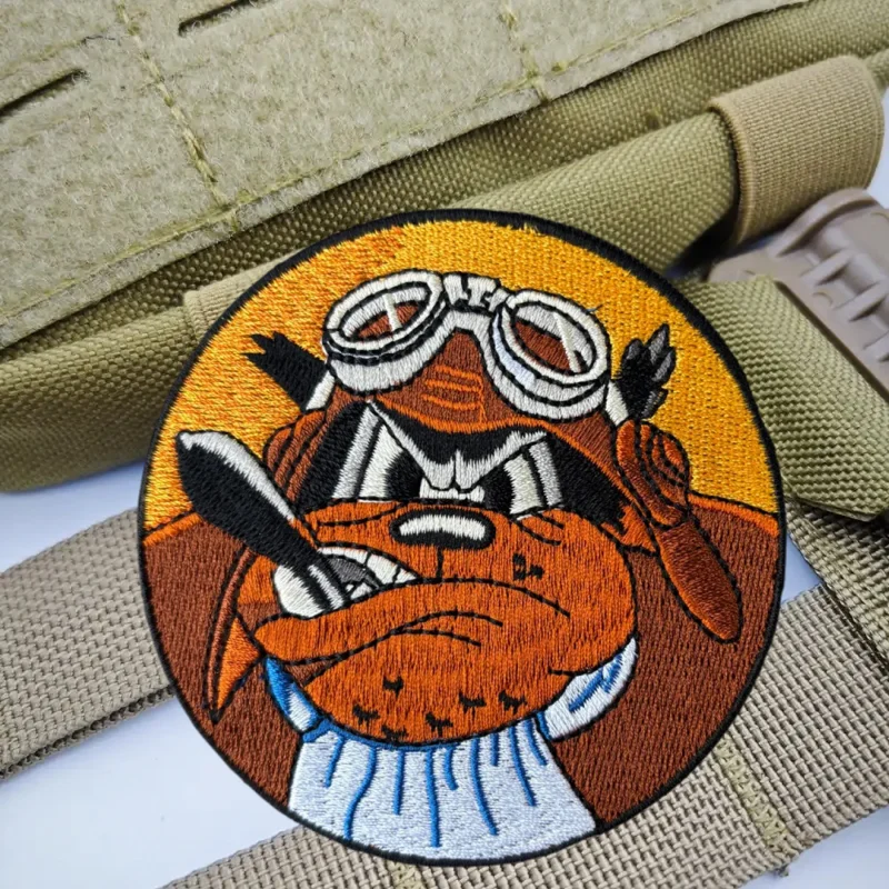 Parche bordado Bombing Squadron táctico Morale Hook&Loop para chaleco - imagen 2