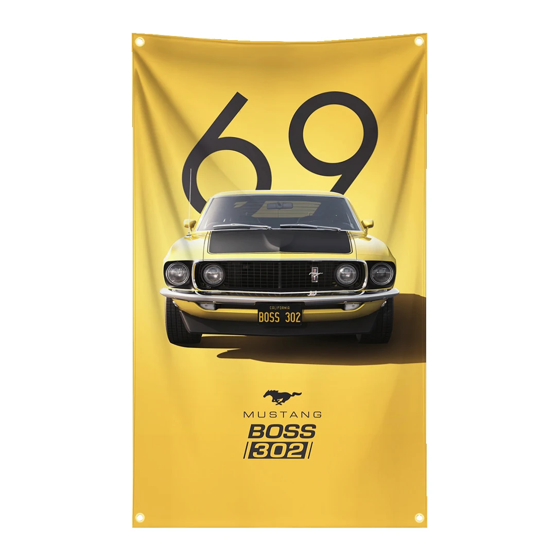 Mustang Shelby GT350 bandera de garaje en poliéster con ojales latón - imagen 2