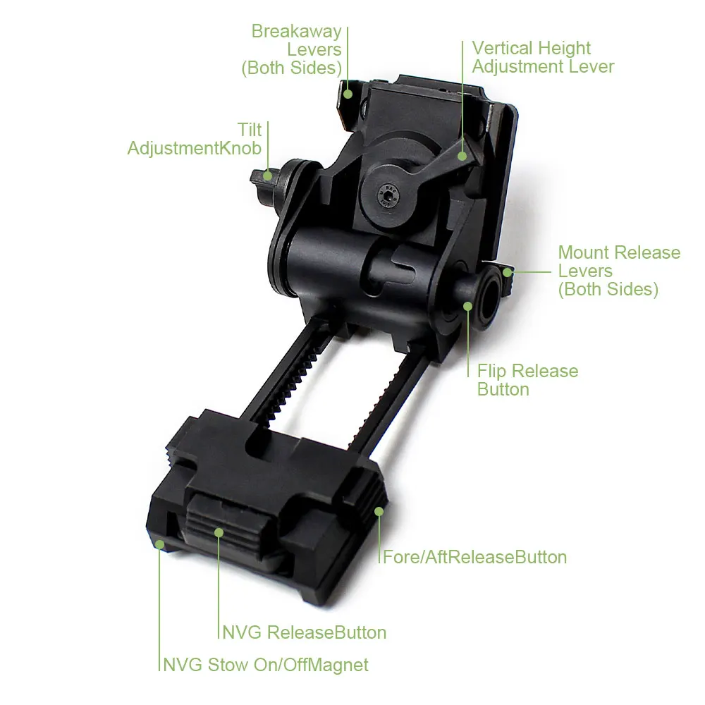 SOTAC GEAR Soporte de casco NVG de aluminio anodizado duro extendido - imagen 3