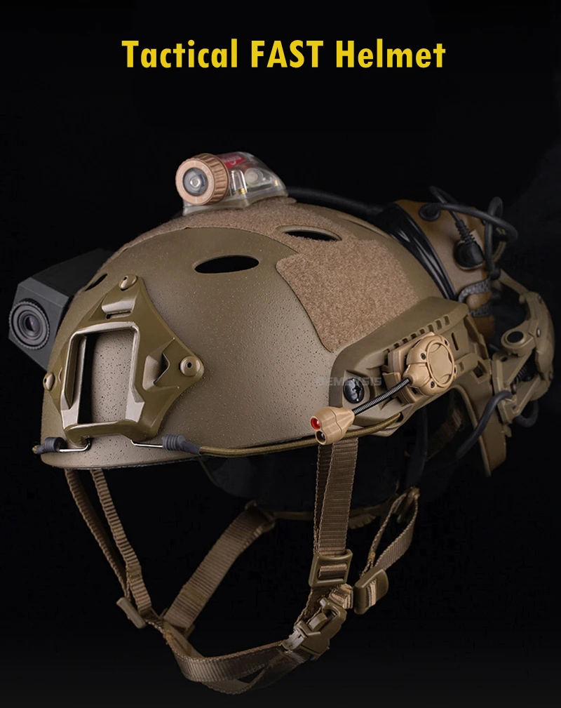 Casco Airsoft FAST demeysis con diseño táctico semi-cubierto