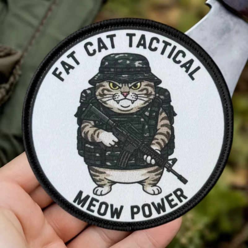 Parche táctico Fat Cat Meow Power con velcro para brazalete - imagen 5