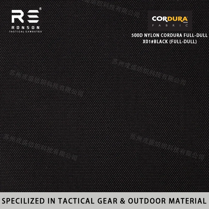 Tela Cordura táctica impermeable PU negra para mochilas - imagen 4