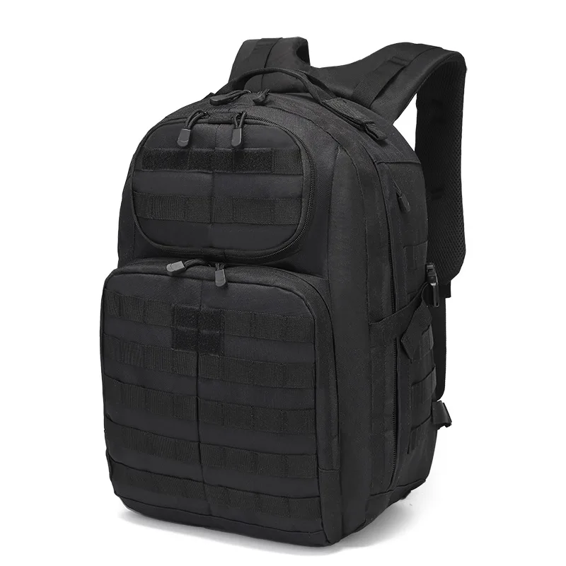 Mochila táctica militar con sistema MOLLE para senderismo y acampada