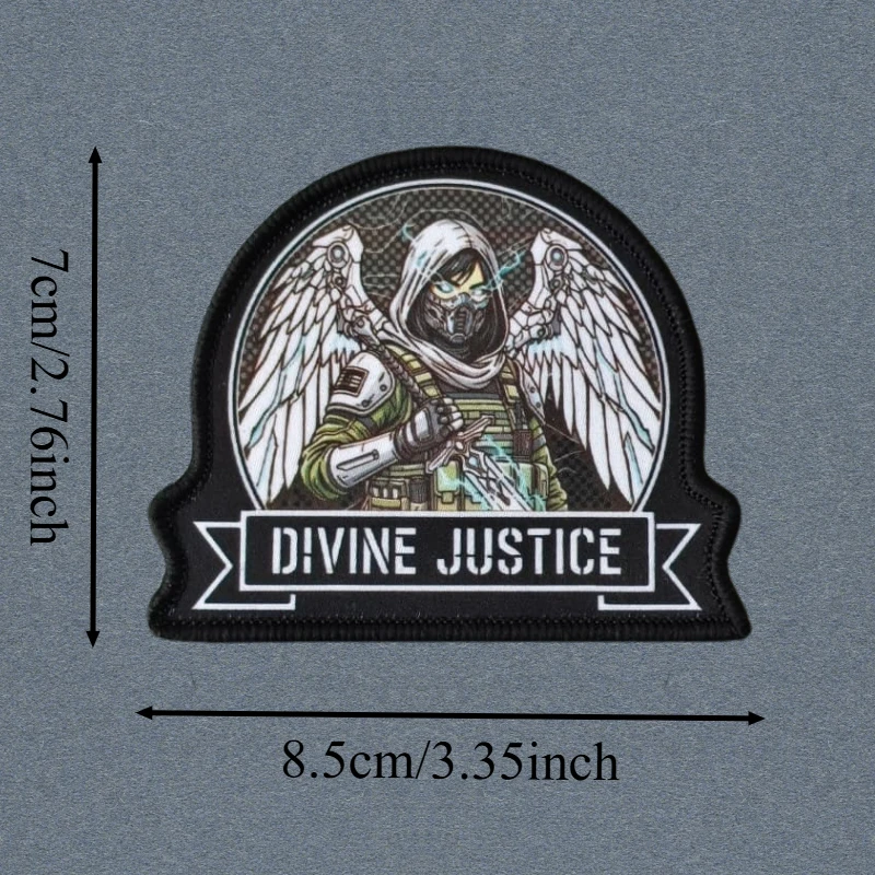 Divine Justice Parche adhesivo bordado – Ropa táctica y mochila - imagen 4
