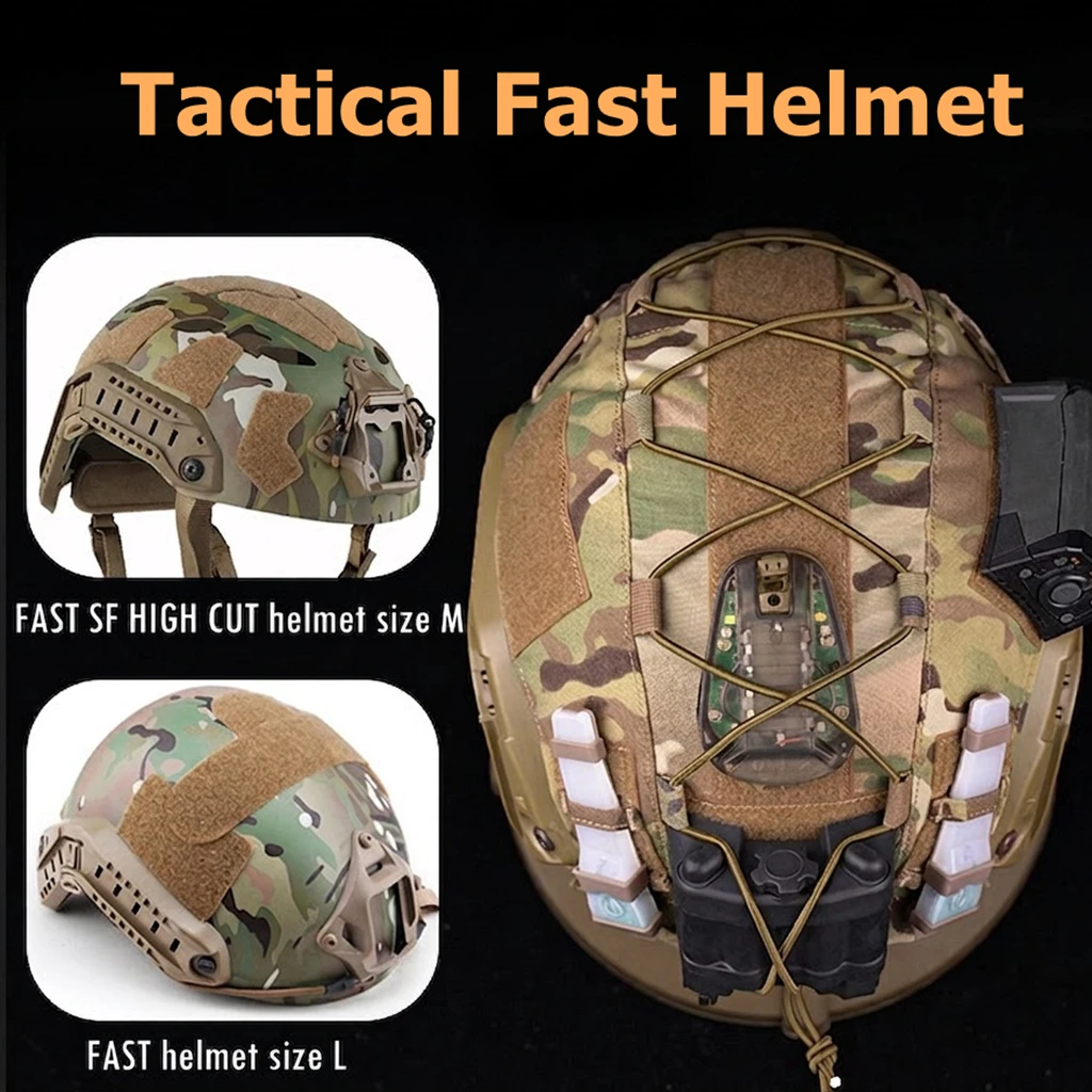 FAST funda táctica casco camuflaje ripstop con gancho y bucle - imagen 4
