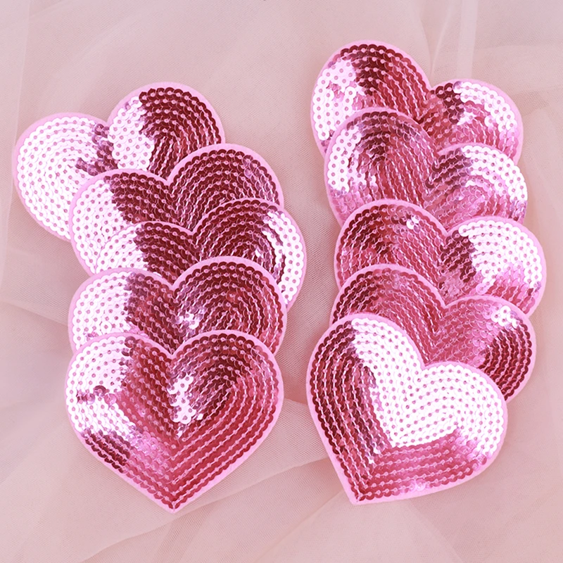 Parche bordado con lentejuelas estrellas corazones – Para planchar - imagen 2