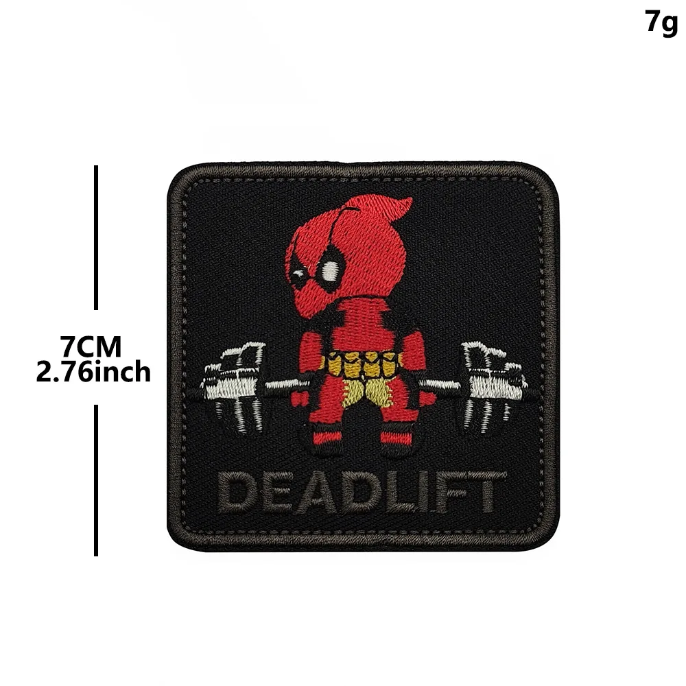 Parche bordado fitness con personaje de dibujos animados chaqueta