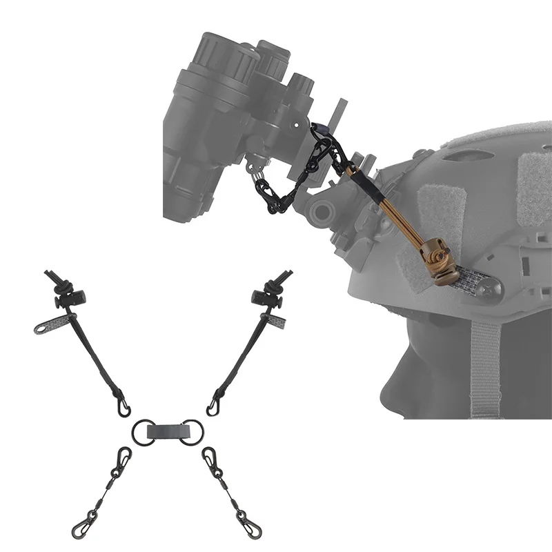 Cuerda NVG elástica ajustable anti-pérdida para casco FAST - imagen 3